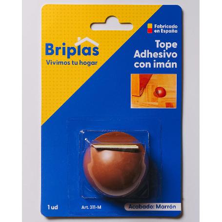 BRIPLAS TOPE TRABA CUÑA PUERTA GRANDE  2U MARRON 311M