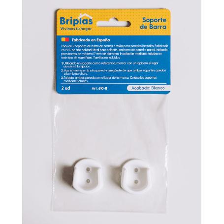 BRIPLAS SOPORTE BARRA CORTINA BAÑO 2 U BLANCO 610B
