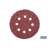 HOJA DE LIJADO LIJADORA ORBITAL 8 AGUJEROS Ø125 MM G. 80   CAJA 5 UNID.