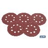 HOJA DE LIJADO LIJADORA ORBITAL 8 AGUJEROS Ø125 MM G. 80   CAJA 5 UNID.