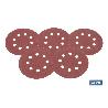 HOJA DE LIJADO LIJADORA ORBITAL 8 AGUJEROS Ø125 MM G. 120   CAJA 5 UNID.