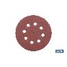 HOJA DE LIJADO LIJADORA ORBITAL 8 AGUJEROS Ø125 MM G. 180   CAJA 5 UNID.