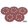 HOJA DE LIJADO LIJADORA ORBITAL 8 AGUJEROS Ø125 MM G. 180   CAJA 5 UNID.