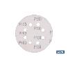 HOJA DE LIJADO LIJADORA ORBITAL 8 AGUJEROS Ø125 MM G. 180   CAJA 5 UNID.