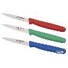 PACK DE 3 CUCHILLOS PUNTILLA COLOR ROJO VERDE AZUL 8.5 CM