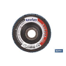 DISCO LAMINADO PROFESIONAL INCLINADO 125 MM. - GRANO 60 ZIRCONIO