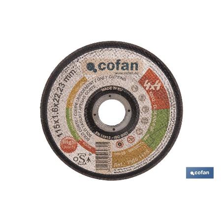 DISCO CORTE 4X4 DE 125X2,5X22,2