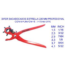 CETA FORM SACABOCADOS ESTRELLA 220 MM PROFESIONAL E70-225-2