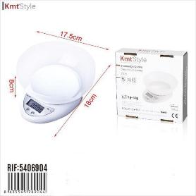 BALANZA BASCULA DE COCINA CON BOL O CUENCO 1 GR - 5 KGS PRECISA CON CERTIFICACIÓN ROHS KMTSTYLE