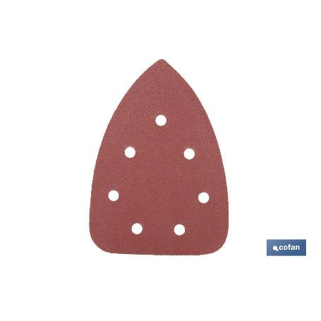 HOJA DE LIJADO LIJADORA MOUSE 7 AGUJEROS 100 X 140 MM G. 180   CAJA 5 UNID.