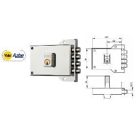 YALE AZBE FINST CERRADURA 7-0 HN 120 DCHA SOBREPONER ANTIPALANCA
