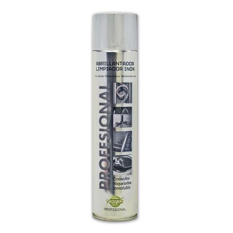 LIMPIADOR PROFESIONAL EN SPRAY PARA ACERO INOX,CROMADOS, APTO PARA PLATA Y ALPACA VINFER 600 ML