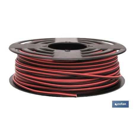 ROLLO 100M CABLE PARALELO ROJO/NEGRO (2X0,75)