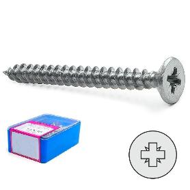 CAJA TORNILLO ROSCA MADERA CABEZA PLANA POZIDRIVE LARGO 35MM DIÁMETRO 3.5MM