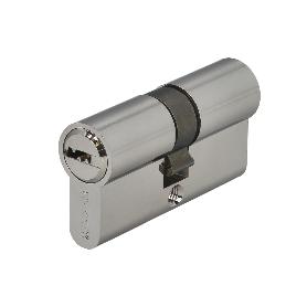 CILINDRO SEGURIDAD 30X30 MM/13,5 LEVA CORTA CORTA NIQUELADO CON 5 LLAVES