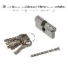 CILINDRO SEGURIDAD 30X30 MM/13,5 LEVA CORTA CORTA NIQUELADO CON 5 LLAVES