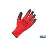 GUANTE IMPREGNADO SANDY COATED ROJO/NEGRO TALLA 6   CAJA 12 UNID.