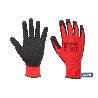 GUANTE IMPREGNADO SANDY COATED ROJO/NEGRO TALLA 9   CAJA 12 UNID.