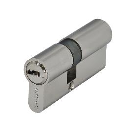 CILINDRO SEGURIDAD 30X40 MM/13,5 LEVA CORTA NIQUELADO CON 5 LLAVES