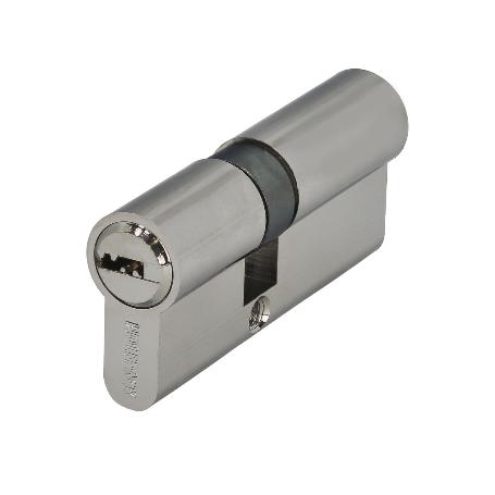 CILINDRO SEGURIDAD 30X40 MM/13,5 LEVA CORTA NIQUELADO CON 5 LLAVES