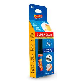 SUPERTITE ADHESIVO SUPERGLUE INSTANTANEO CIANO 1 TUBO 3GR 2400 (CAJA 24 UNIDADES)