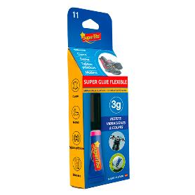 SUPERTITE ADHESIVO SUPERGLUE FLEXIBLE CIANO 1X3 GR MULTIUSO 2411