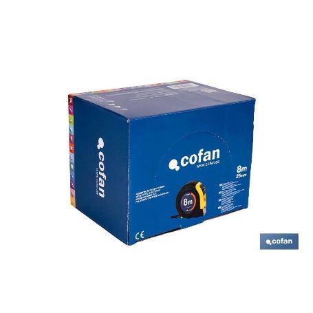 EXPOSITOR DE FLEXÓMETROS CON PROTECCIÓN DE GOMA 25 MM X 8 M 6 UDS.