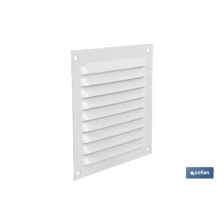 REJILLA DE VENTILACIÓN ALUMINIO BLANCO 10 X 10 CM VENTA UNITARIA
