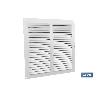 REJILLA DE VENTILACIÓN ALUMINIO BLANCO CON MOSQUITERA 25 X 25 CM VENTA UNITARIA