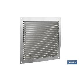 REJILLA DE VENTILACIÓN ALUMINIO 17 X 17 CM   CAJA 5 UNID.