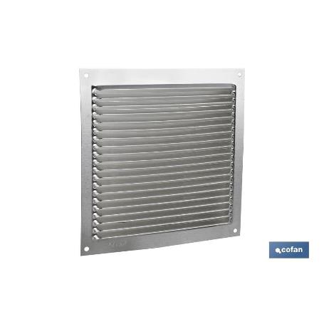 REJILLA DE VENTILACIÓN ALUMINIO 17 X 17 CM   CAJA 5 UNID.