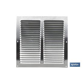 REJILLA DE VENTILACIÓN ALUMINIO 25 X 25 CM   CAJA 5 UNID.