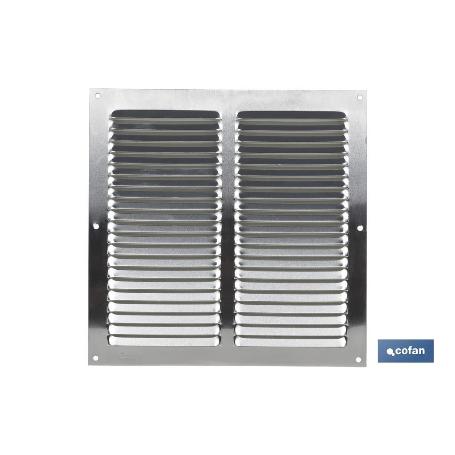 REJILLA DE VENTILACIÓN ALUMINIO 25 X 25 CM VENTA UNITARIA