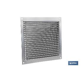 REJILLA DE VENTILACIÓN ALUMINIO CON MOSQUITERA 17 X 17 CM   CAJA 5 UNID.