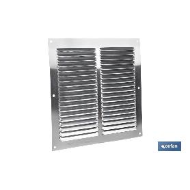 REJILLA DE VENTILACIÓN ALUMINIO CON MOSQUITERA 20 X 20 CM   CAJA 5 UNID.