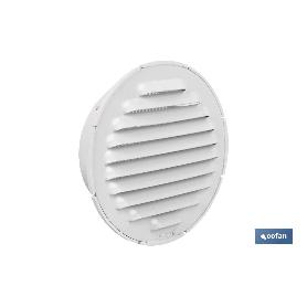 REJILLA DE VENTILACIÓN ALUMINIO BLANCO PARA EMPOTRAR A TUBO Ø10 CM VENTA UNITARIA