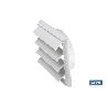 REJILLA DE VENTILACIÓN ABS BLANCO LAMAS MÓVILES Ø10 CM   CAJA 5 UNID.
