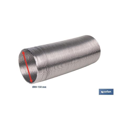 TUBO FLEXIBLE SEMIRRÍGIDO ALUMINIO Ø100 MM X 3 M