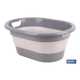 BARREÑO PLEGABLE GRIS/BLANCO 18L