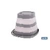 CUBO PLEGABLE COLOR GRIS/BLANCO 11L