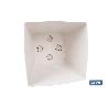 MACETA O MACETERO GAMA TEXTIL CUADRADA COLOR BLANCO PP 298 X 298 X 300 MM 18 L   CAJA 4 UNID.
