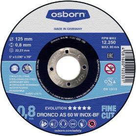 DRONCO-AS60W-125-DISCO DE CORTE METAL AS 60 W INOX EVOLUTION 125 X 0,8 MM (CAJA 25)