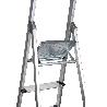 ESCALERA DOMÉSTICA ALUMINIO PROFESIONAL 5 PELDAÑOS 12 CM GROSOR.