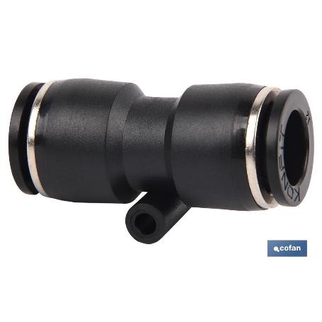 EMPALME RAPIDO RECTO PLASTICO T-8 VENTA UNITARIA