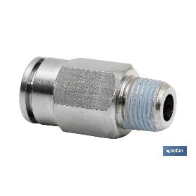 CONEXION RECTA TUBO 6MM. MACHO 1/8 VENTA UNITARIA