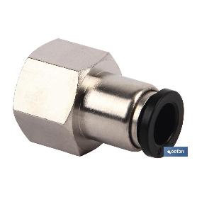 RACOR RECTO ROSCA HEMBRA T-8 R-1/4 VENTA UNITARIA