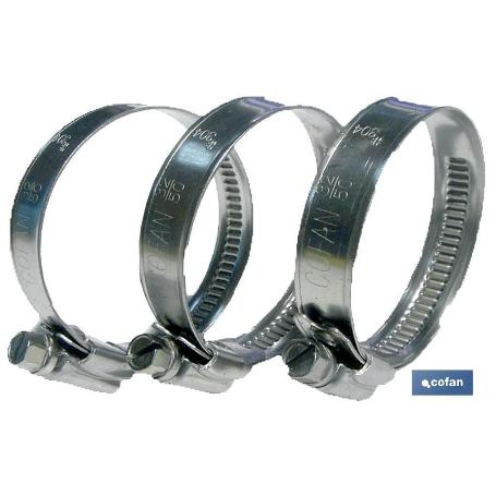 ABRAZADERA INOX A-2 BANDA 9MM  32-50 VENTA UNITARIA