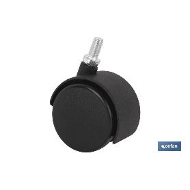 RUEDA PLASTIC Ø40MM TORNILLO 6X15 VENTA UNITARIA