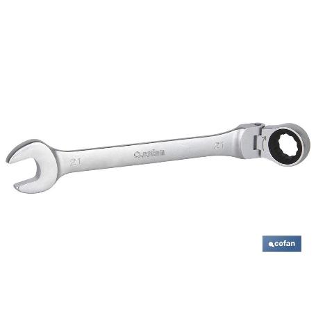 LLAVE COMBINADA ARTICULADA 180º DE CARRACA 14MM