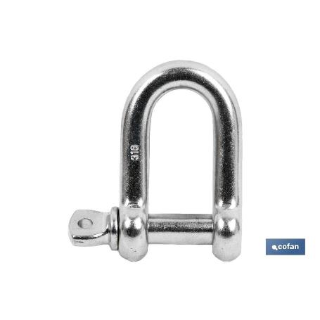 GRILLETE RECTO INOX M-4 VENTA UNITARIA